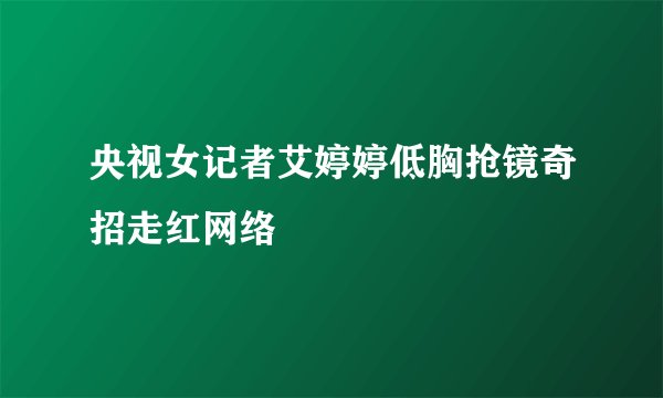央视女记者艾婷婷低胸抢镜奇招走红网络