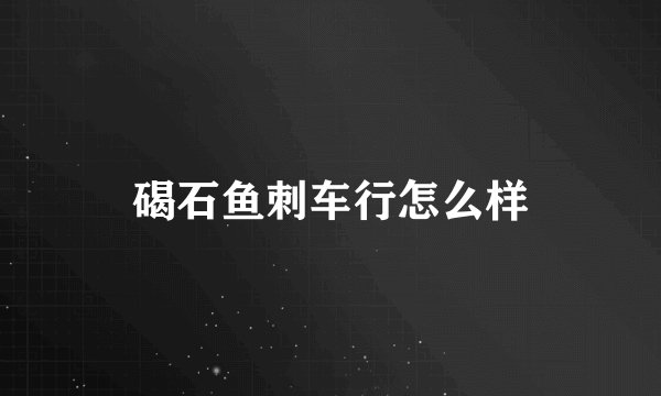碣石鱼刺车行怎么样