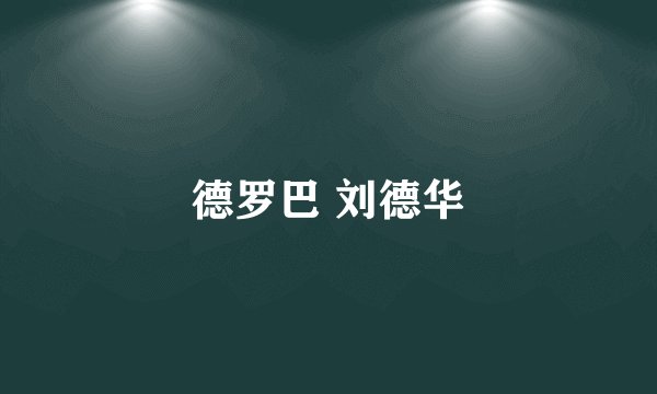 德罗巴 刘德华