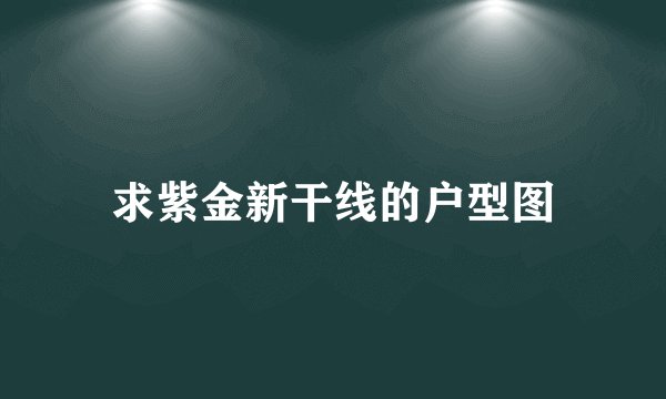 求紫金新干线的户型图