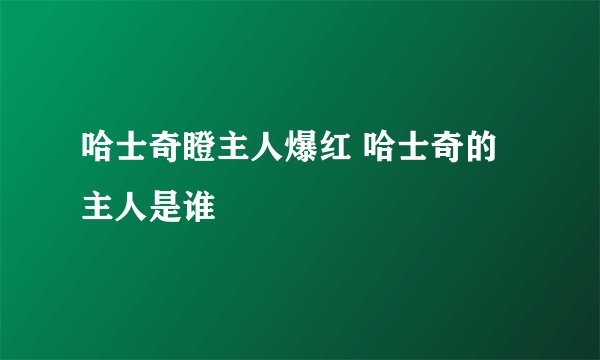 哈士奇瞪主人爆红 哈士奇的主人是谁