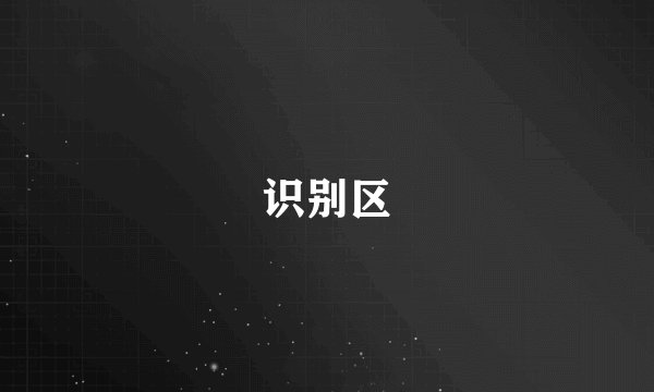 识别区