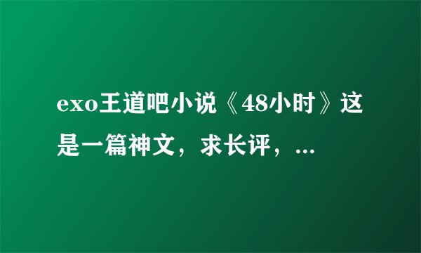 exo王道吧小说《48小时》这是一篇神文，求长评，500字左右