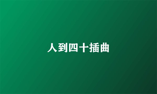 人到四十插曲