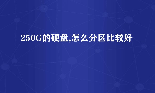 250G的硬盘,怎么分区比较好