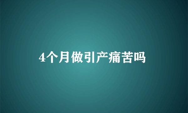 4个月做引产痛苦吗 