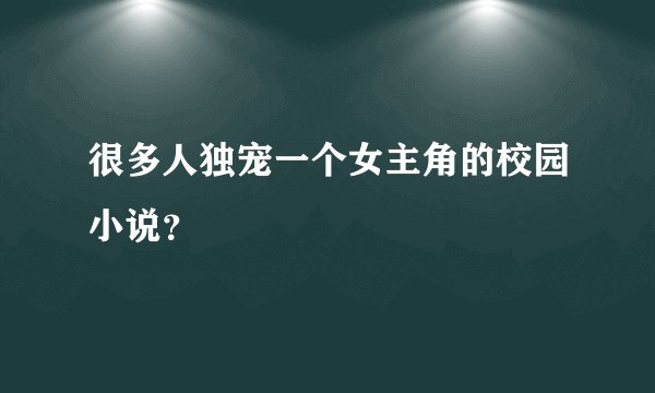 很多人独宠一个女主角的校园小说？