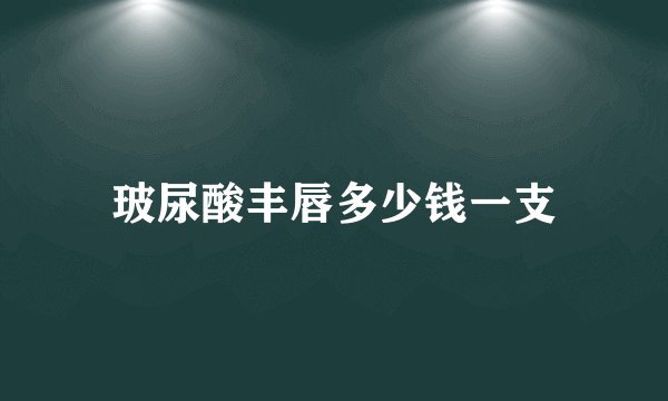 玻尿酸丰唇多少钱一支