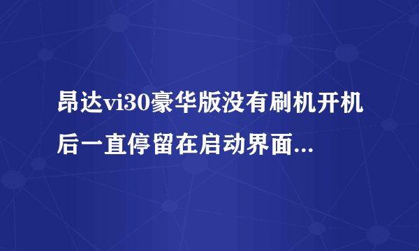 昂达vi30豪华版没有刷机开机后一直停留在启动界面是为什么啊
