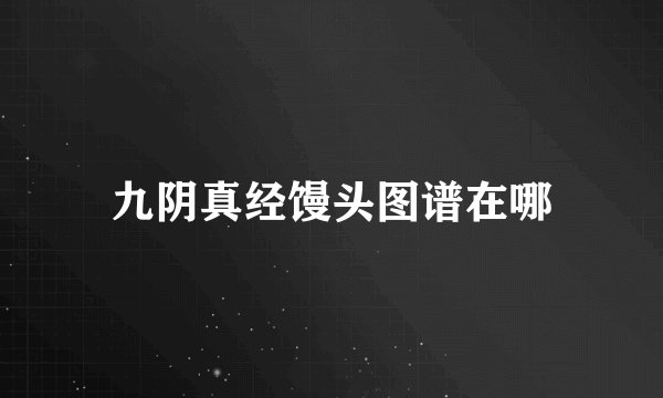 九阴真经馒头图谱在哪