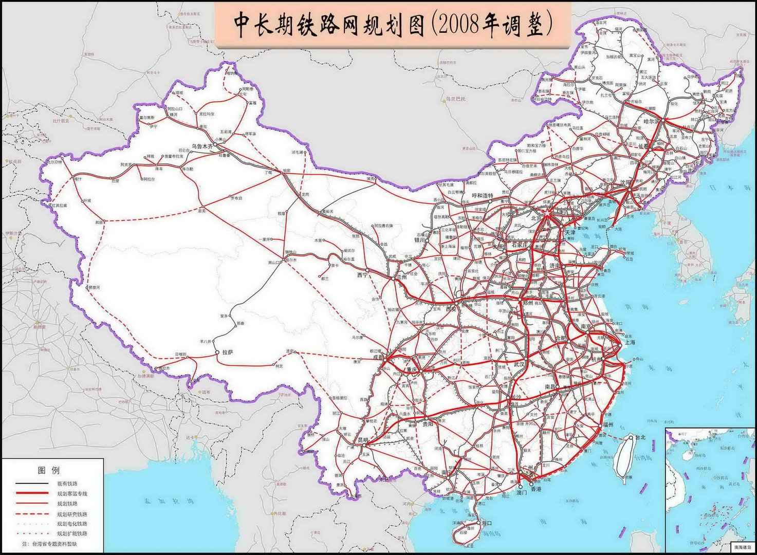 全国高铁地图高清版
