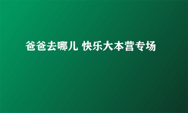 爸爸去哪儿 快乐大本营专场