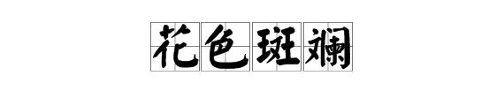 “花色斑斓”是什么意思？