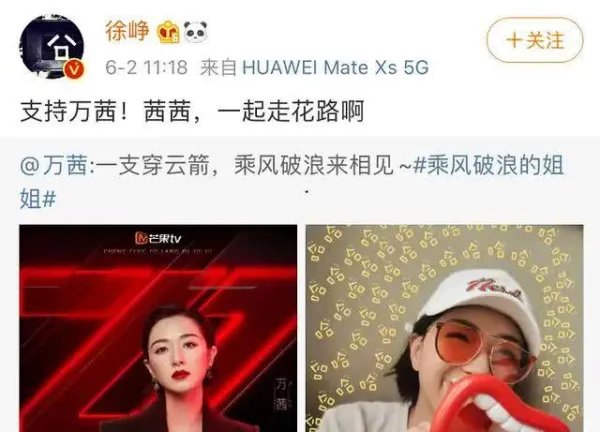 乘风破浪的姐姐们综艺中,最受欢迎的是万茜?