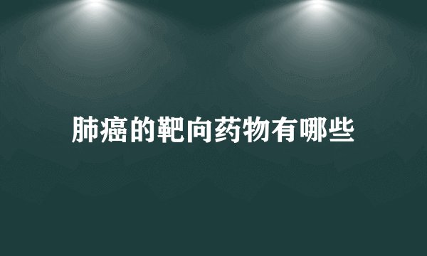 肺癌的靶向药物有哪些