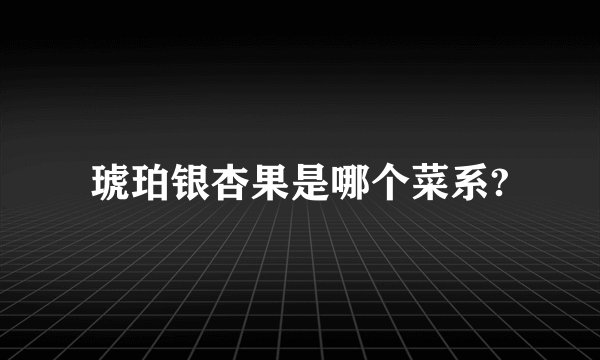 琥珀银杏果是哪个菜系?