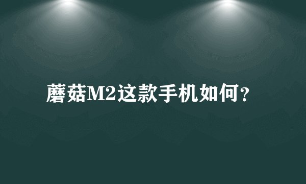 蘑菇M2这款手机如何？