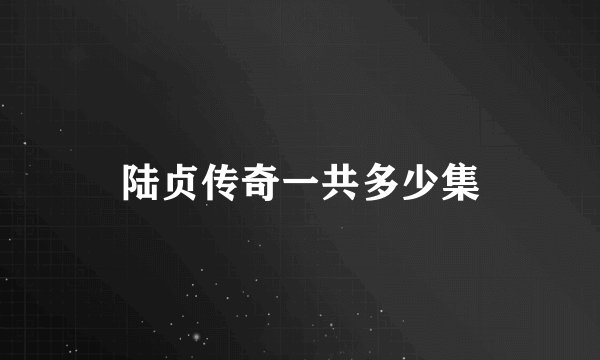 陆贞传奇一共多少集
