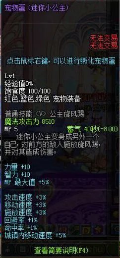 dnf迷你小公主宠物什么属性哦?求图!