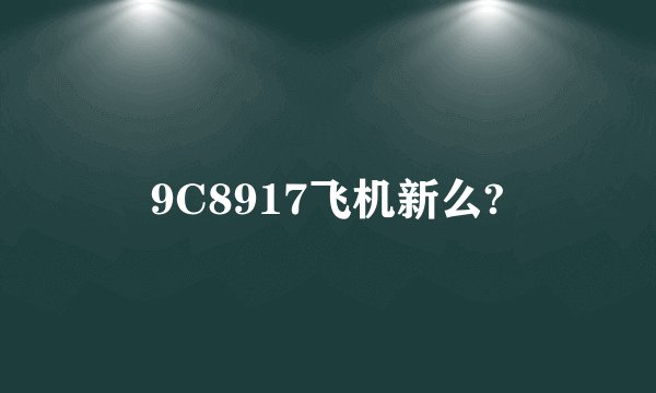 9C8917飞机新么?
