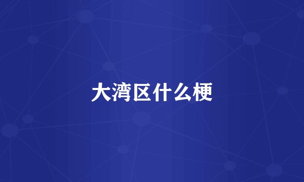 大湾区什么梗