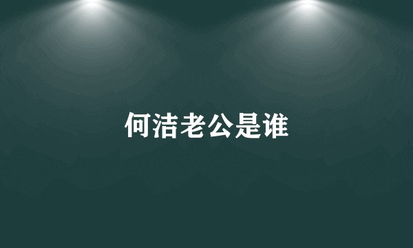 何洁老公是谁