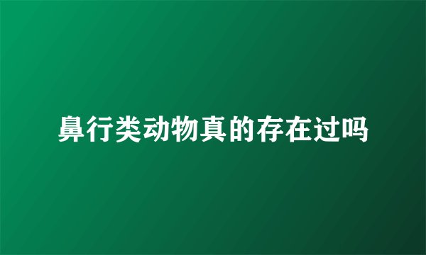 鼻行类动物真的存在过吗