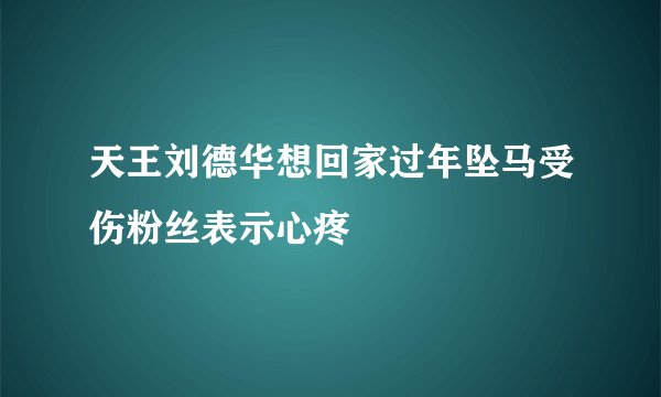 天王刘德华想回家过年坠马受伤粉丝表示心疼