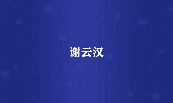 谢云汉