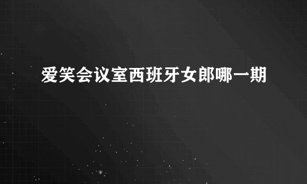 爱笑会议室西班牙女郎哪一期