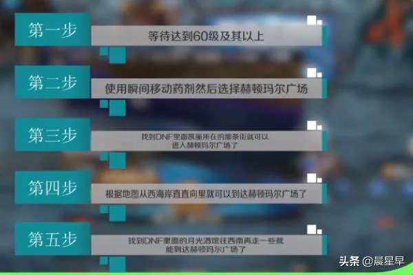 DNF赫顿玛尔广场怎么进?