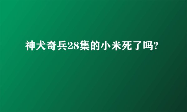 神犬奇兵28集的小米死了吗?