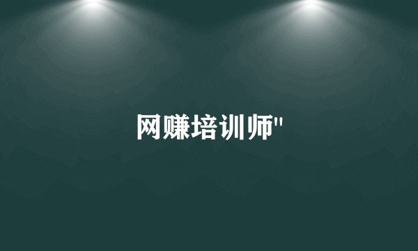网赚培训师