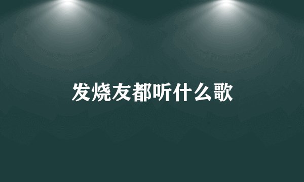 发烧友都听什么歌