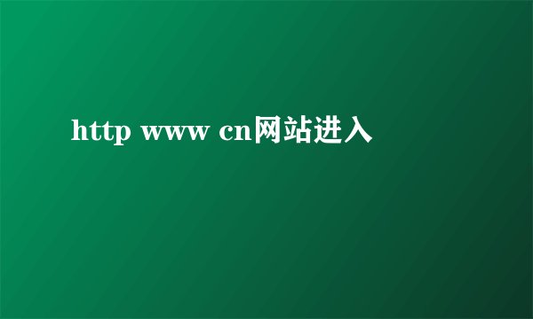 http www cn网站进入