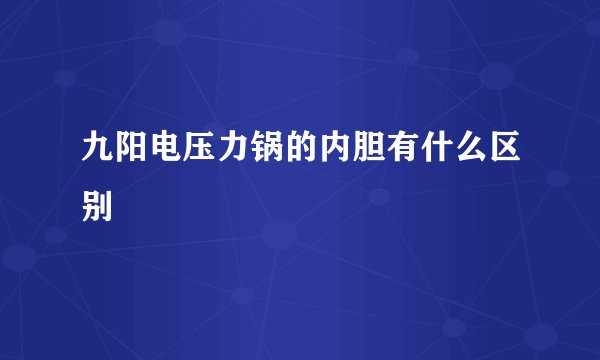 九阳电压力锅的内胆有什么区别