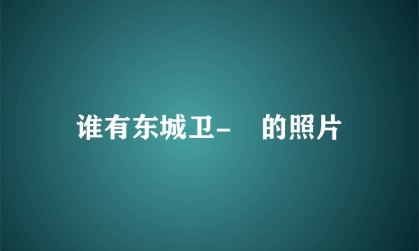 谁有东城卫-萩的照片