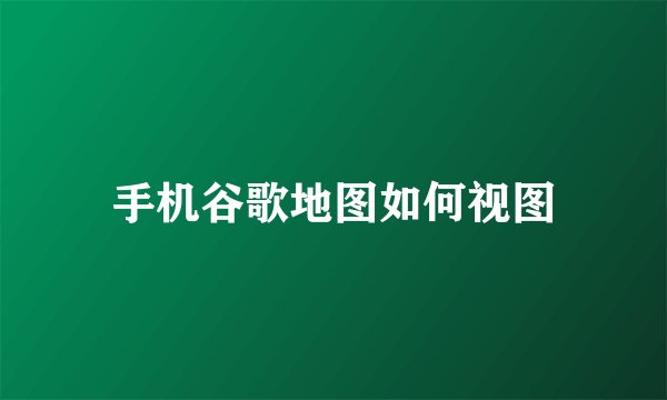 手机谷歌地图如何视图