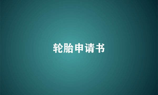 轮胎申请书
