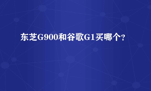 东芝G900和谷歌G1买哪个？