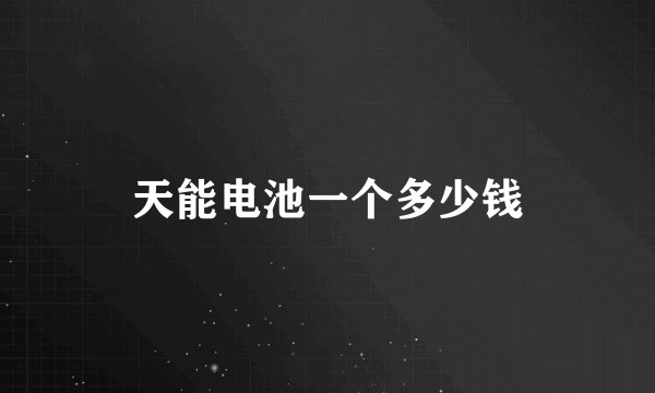 天能电池一个多少钱