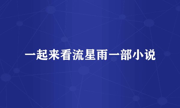 一起来看流星雨一部小说