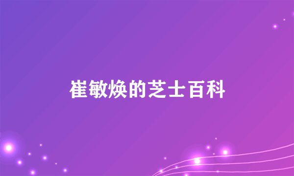 崔敏焕的芝士百科