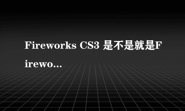 Fireworks CS3 是不是就是Fireworks, 后面那个CS3是什么意思啊？