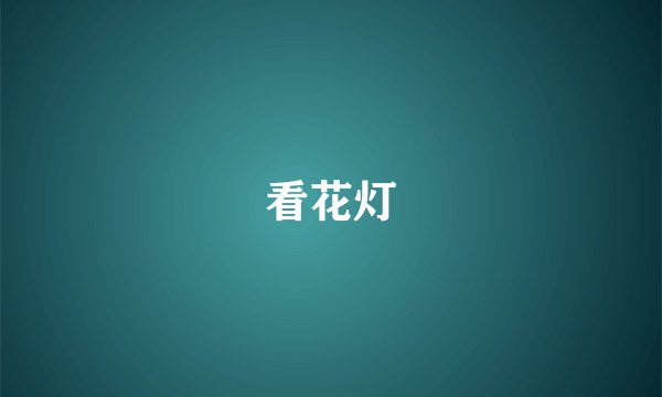 看花灯