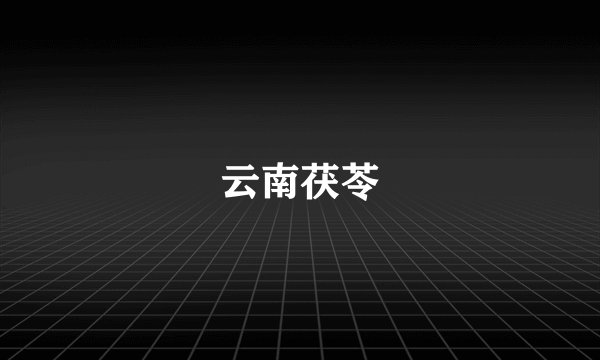 云南茯苓