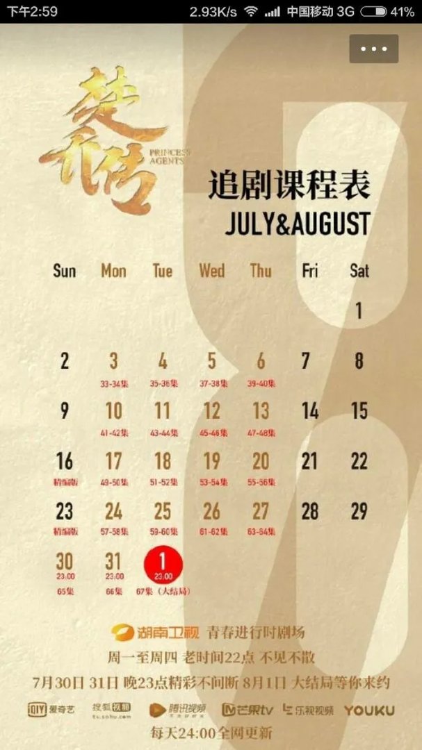 《楚乔传》一共有多少集?