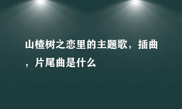 山楂树之恋里的主题歌，插曲，片尾曲是什么