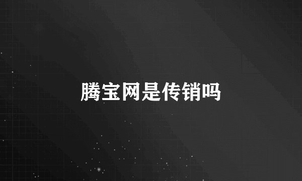 腾宝网是传销吗
