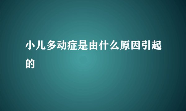 小儿多动症是由什么原因引起的